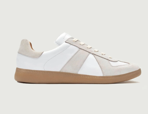 GAT Low-Top Sneakers – White, Light Gray & Gum
