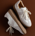 GAT Low-Top Sneakers – White, Light Gray & Gum