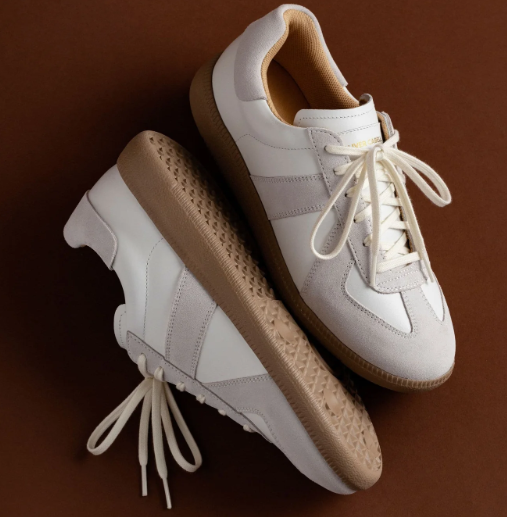 GAT Low-Top Sneakers – White, Light Gray & Gum