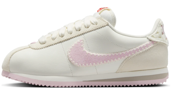 Women’s Nike Cortez “Valentine’s Day” 2025 Sneakers - Sail / Pink (HV6012-161)