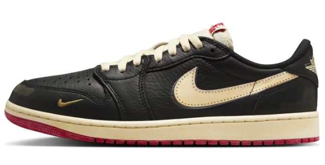 Nigel Sylvester x Air Jordan 1 Retro Low OG Nitro – Black / Summit White / Varsity Red