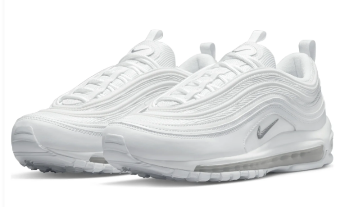 Nike Air Max 97 'Triple White' Sneakers (921826-101)