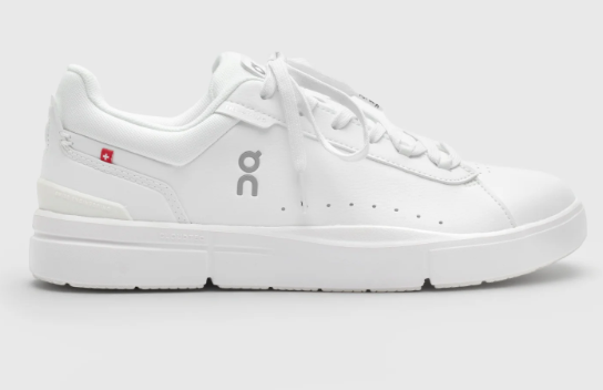 On Women's THE ROGER Advantage Sneakers – White / Rosehip