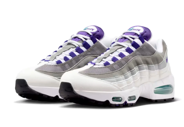 Nike Air Max 95 OG Women's Sneakers "Grape" – White / Grey / Purple / Green
