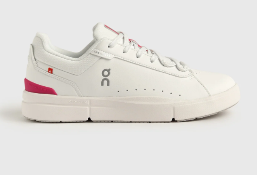 On Women's THE ROGER Advantage Sneakers – White / Rosehip