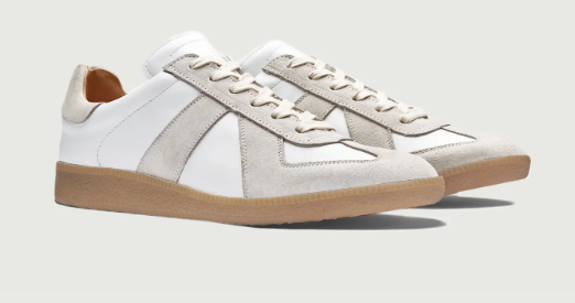 GAT Low-Top Sneakers – White, Light Gray & Gum