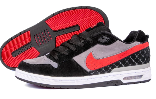 Nike SB Paul Rodriguez Zoom Air Low – Black, Varsity Red & Flint Grey