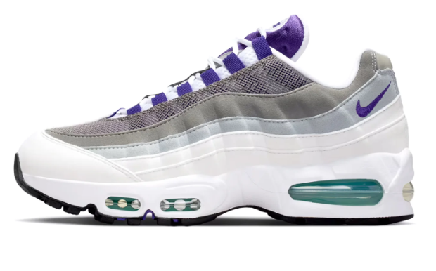 Nike Air Max 95 OG Women's Sneakers "Grape" – White / Grey / Purple / Green
