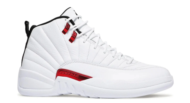 Air Jordan 12 Retro 'Twist' Sneakers – White / University Red / Black