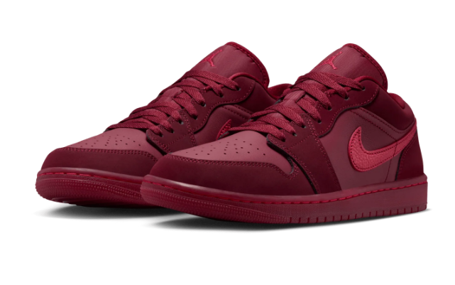 Air Jordan 1 Low SE Women's Sneakers "Valentine's Day" – Burgundy / Red