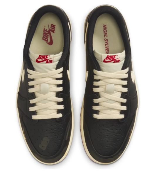 Nigel Sylvester x Air Jordan 1 Retro Low OG Nitro – Black / Summit White / Varsity Red