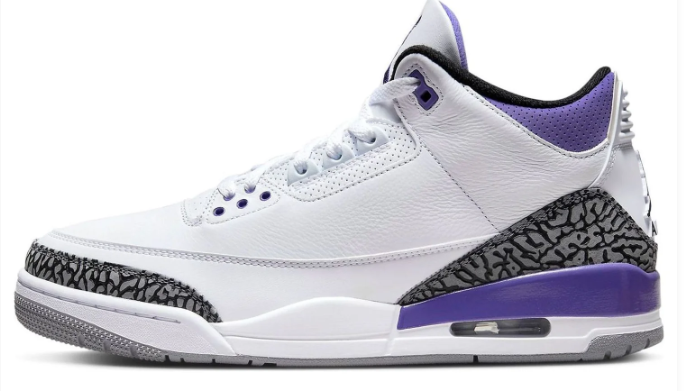 Air Jordan 3 Retro 'Dark Iris' – White & Purple | CT8532-105
