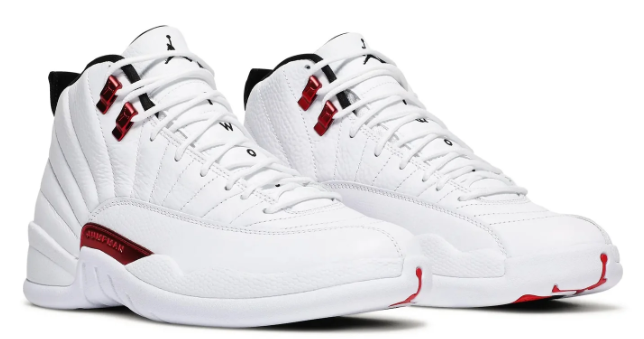 Air Jordan 12 Retro 'Twist' Sneakers – White / University Red / Black