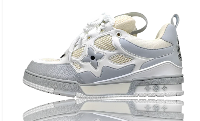 Skate Sneakers – Grey / White / Cream