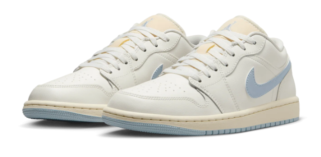 Air Jordan 1 Low Women's Sneakers "Ghost" – Off-White / Pale Blue