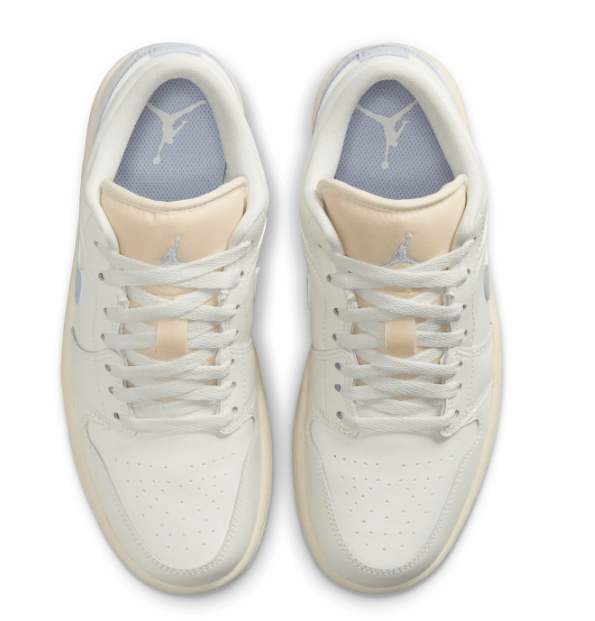Air Jordan 1 Low Women's Sneakers "Ghost" – Off-White / Pale Blue