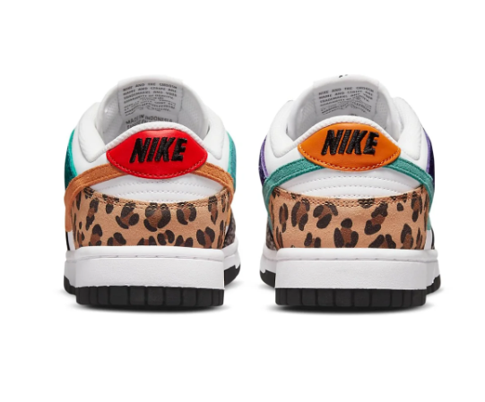 Women’s Nike Dunk Low SE “Safari Mix” Sneakers - White / Blue (DN3866-100)