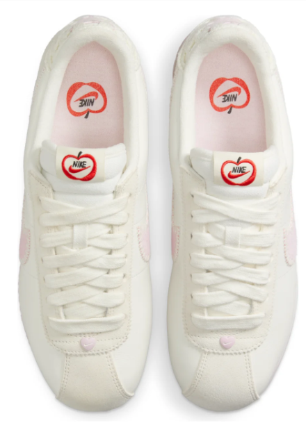 Women’s Nike Cortez “Valentine’s Day” 2025 Sneakers - Sail / Pink (HV6012-161)